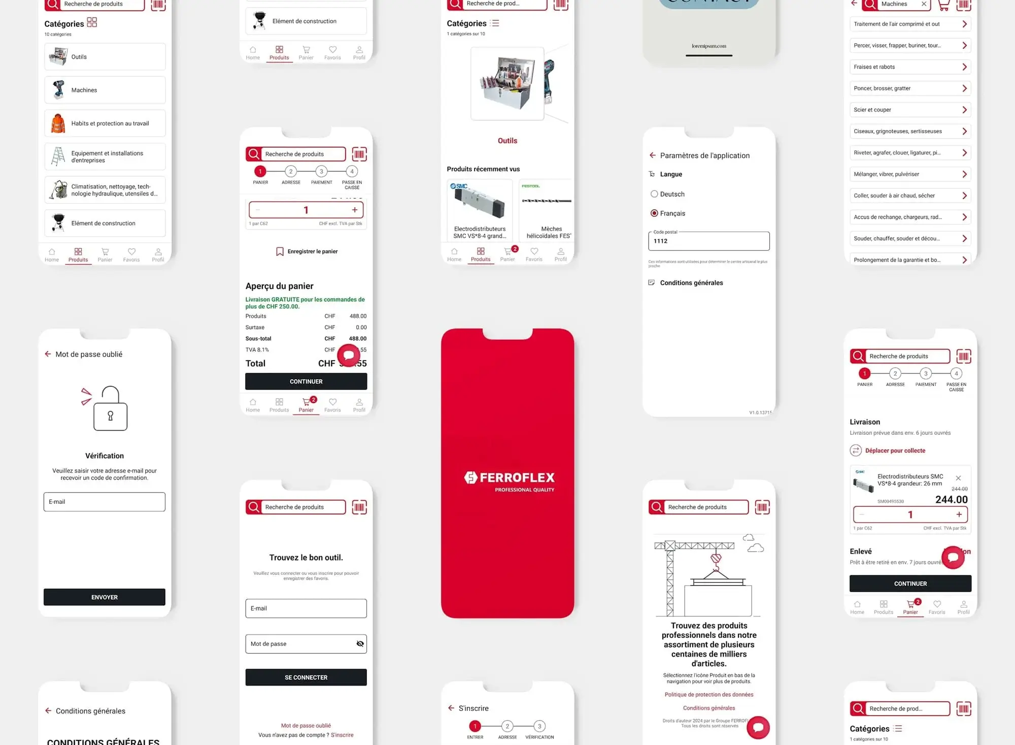 mobile application development made by Bertoni Solutions shown on mobile phone screens